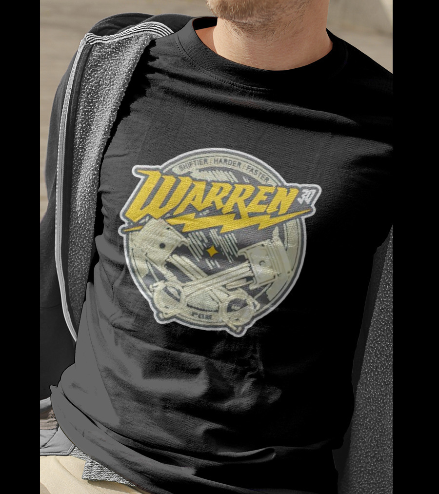 Shiftier Harder Faster Warren 30 Racing Engine Pistons T-Shirt