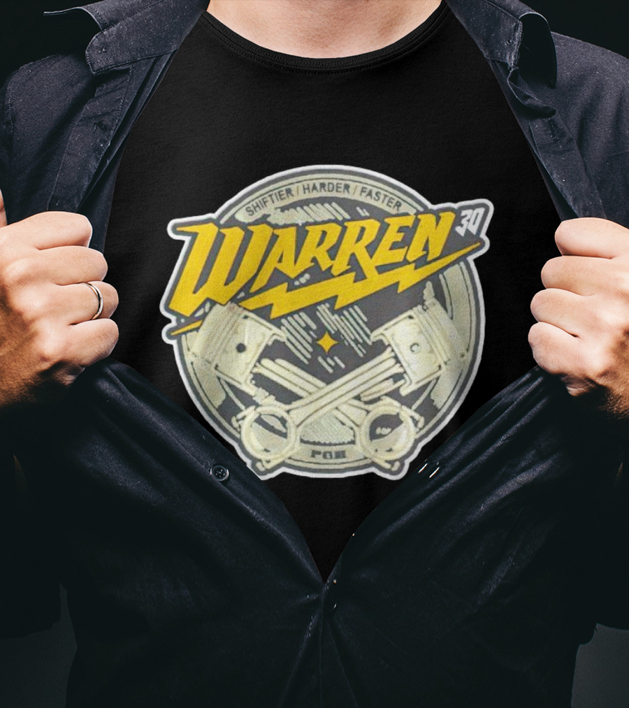 Shiftier Harder Faster Warren 30 Racing Engine Pistons T-Shirt