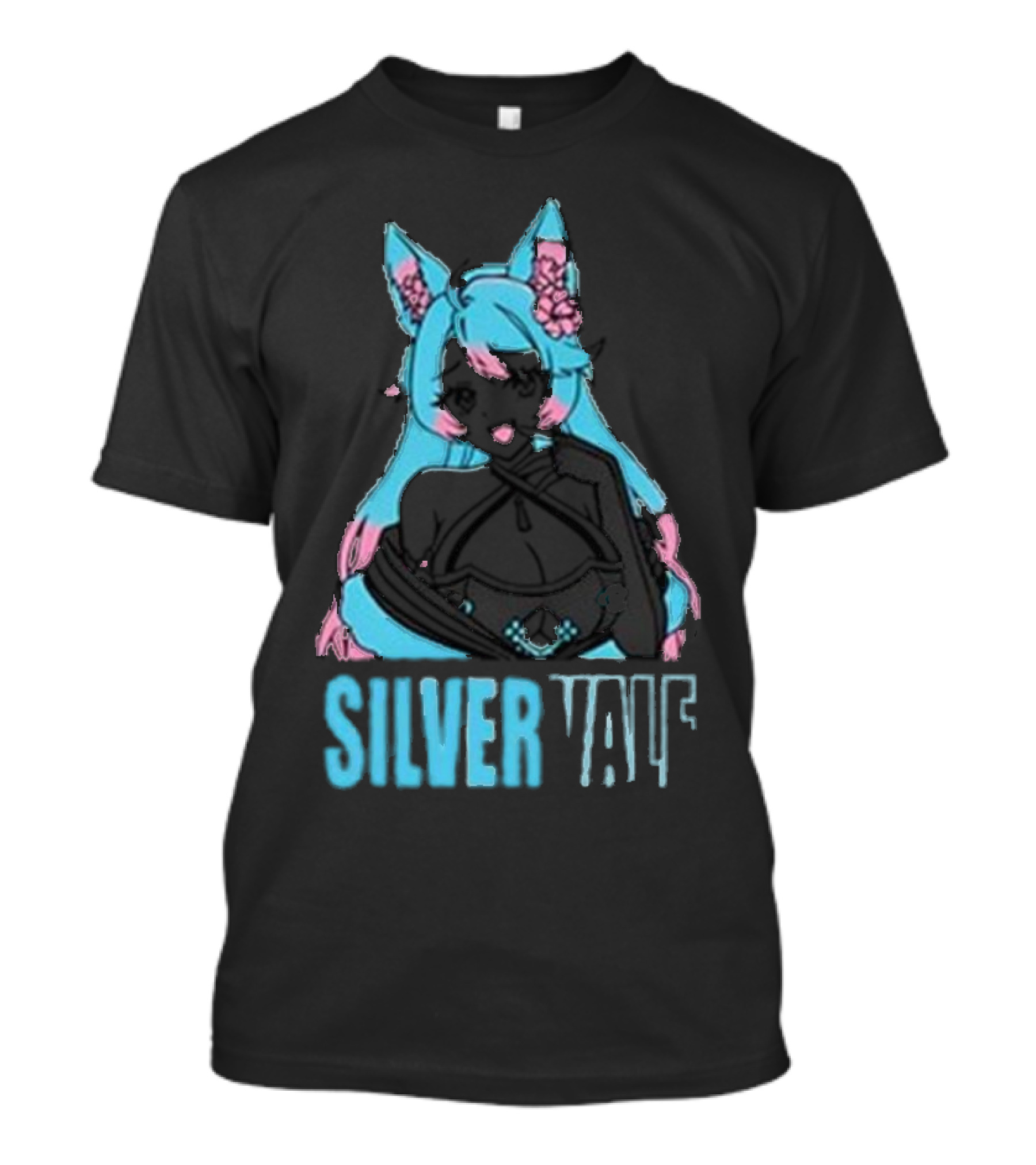Silvervale Pastel Pop Anime Cat Ear Character T-Shirt