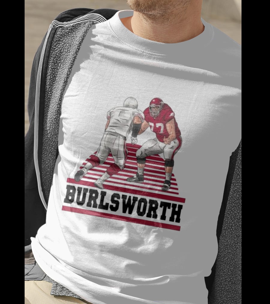 Burlsworth Number 77 Football Player In Action Against Opponent T-Shirt