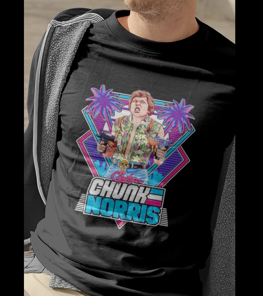 Chunk Norris Captain Miami Retro Adventure 80s T-Shirt