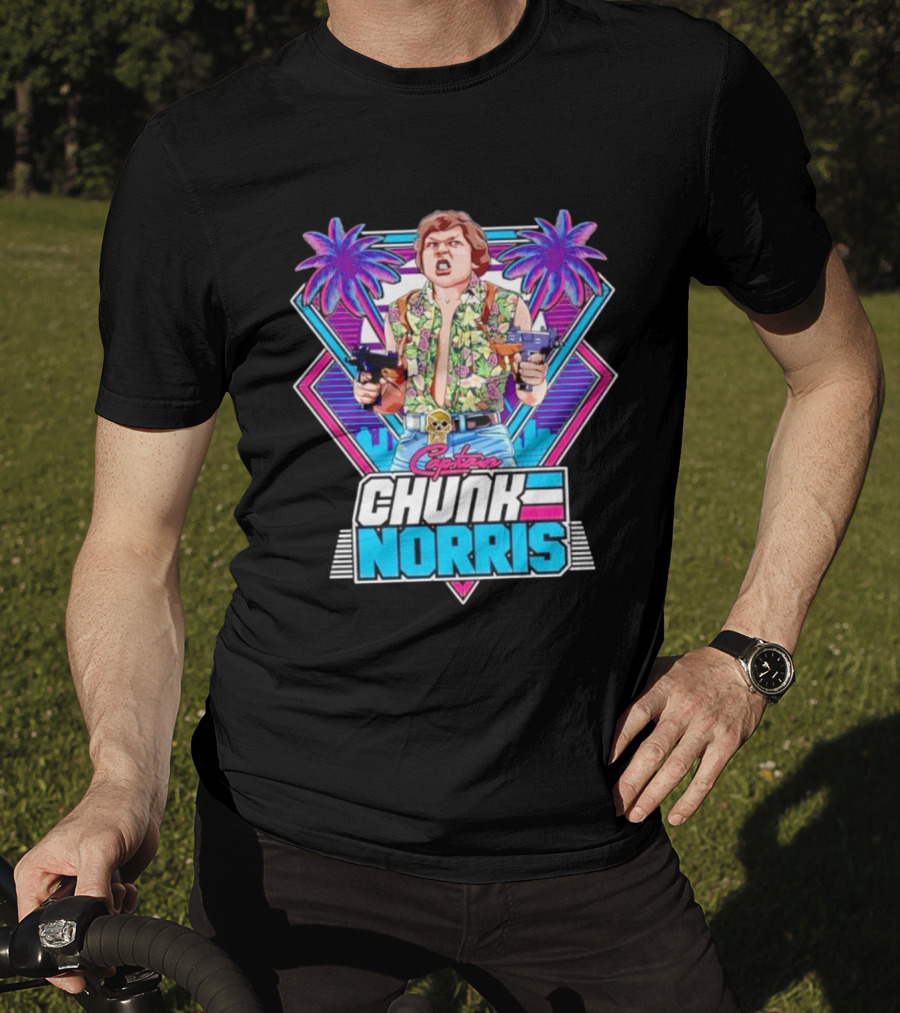 Chunk Norris Captain Miami Retro Adventure 80s T-Shirt