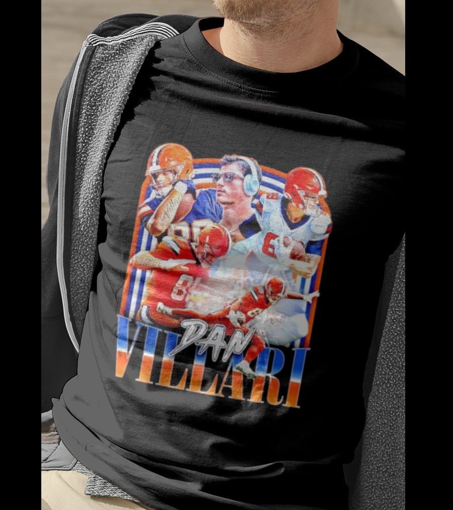 Dan Villari Vintage Football Montage T-Shirt