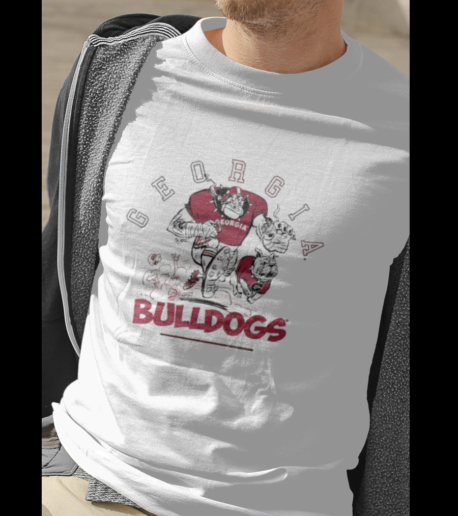 Georgia Bulldogs Dawgwild Football Mascot Rugged Power T-Shirt