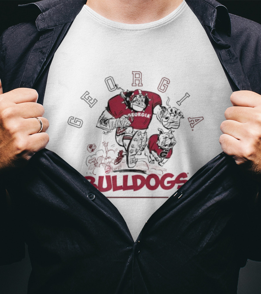 Georgia Bulldogs Dawgwild Football Mascot Rugged Power T-Shirt
