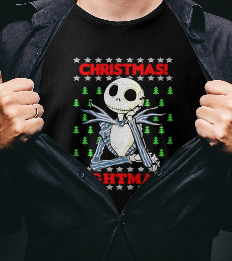 Jack Skellington Christmas Nightmare Ugly T-Shirt