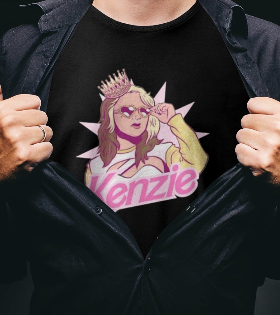 Kenzie Paige Pink Queen Icon With Crown And Sunglasses T-Shirt