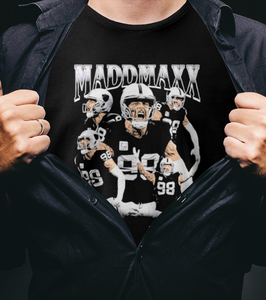 Madd Maxx Vintage Las Vegas Raiders Football Player Number 98 T-Shirt