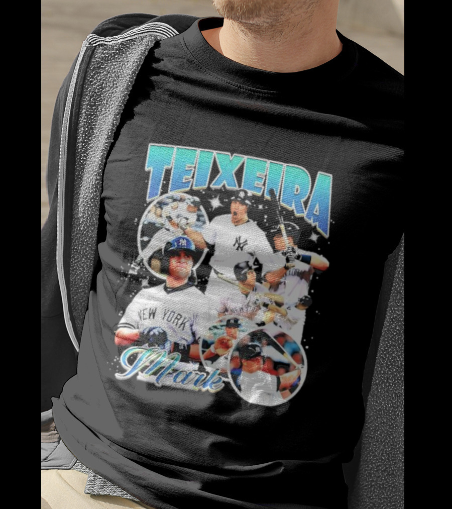 Teixeira Mark New York Yankees Baseball Vintage Bootleg T-Shirt