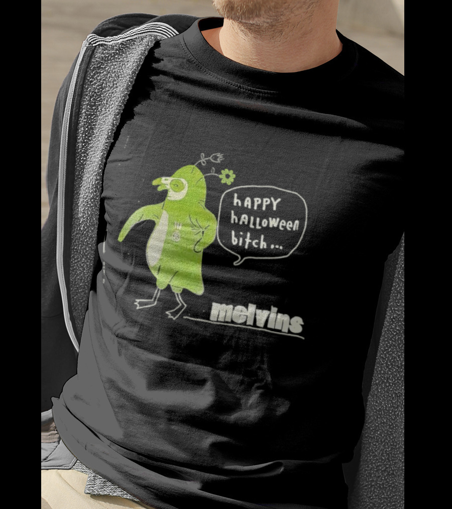 Melvins Happy Halloween Bitch Green Bird Costume T-Shirt
