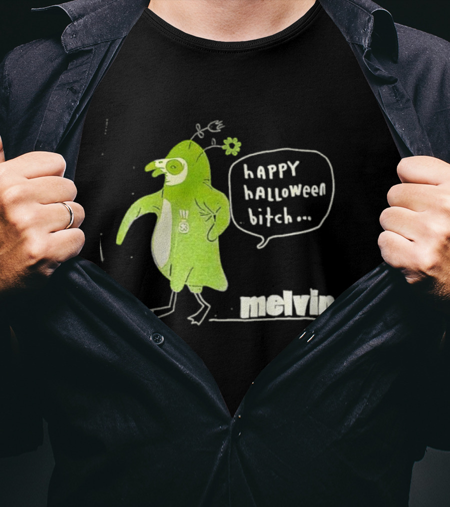 Melvins Happy Halloween Bitch Green Bird Costume T-Shirt