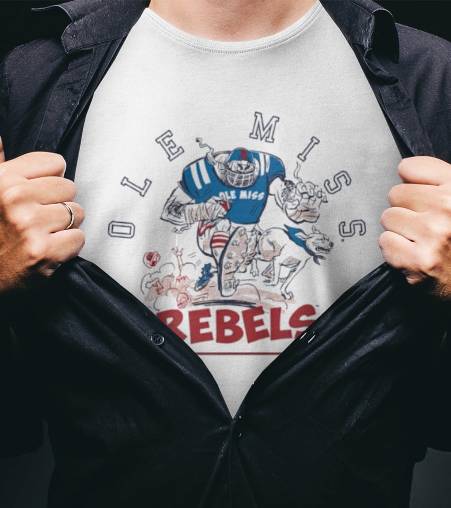 Ole Miss Rebels Football Action T-Shirt