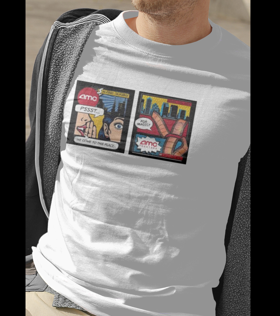 AMC PSSST Comic Pop Art Magic Theatres San Diego California T-Shirt