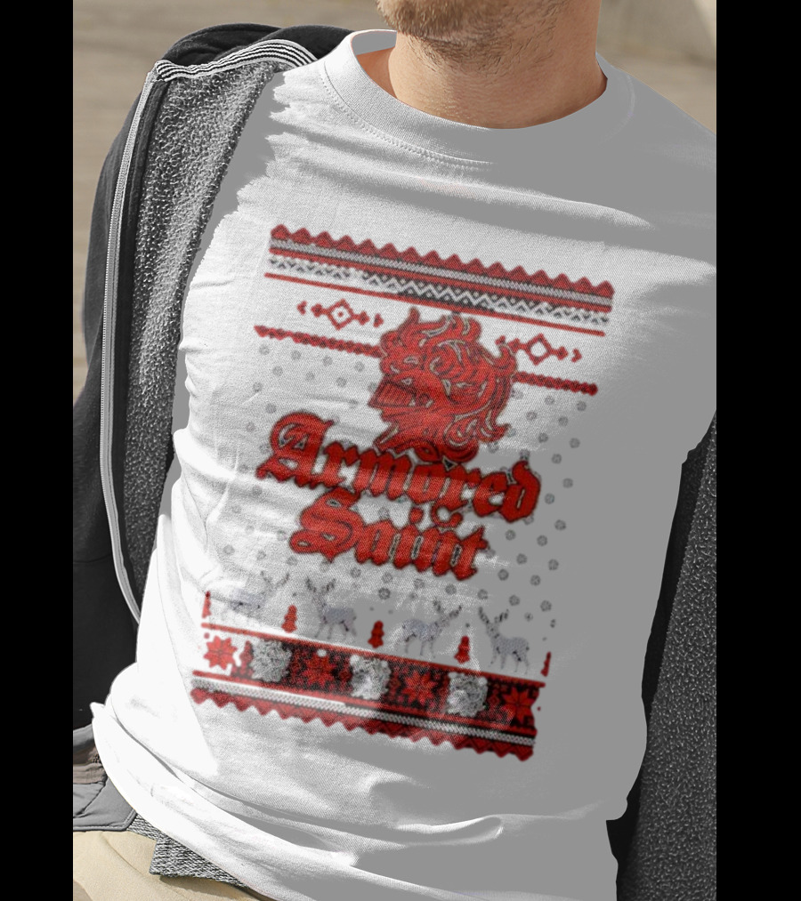 Armored Saint Red Knight Christmas T-Shirt