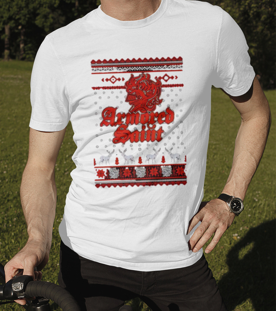 Armored Saint Red Knight Christmas T-Shirt