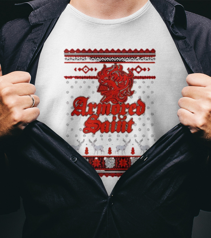 Armored Saint Red Knight Christmas T-Shirt