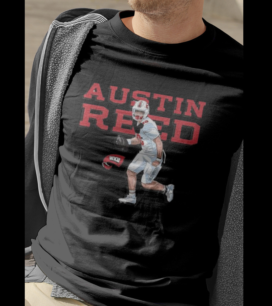 Austin Reed WKU Football Player Graphic With Helmet T-Shirt