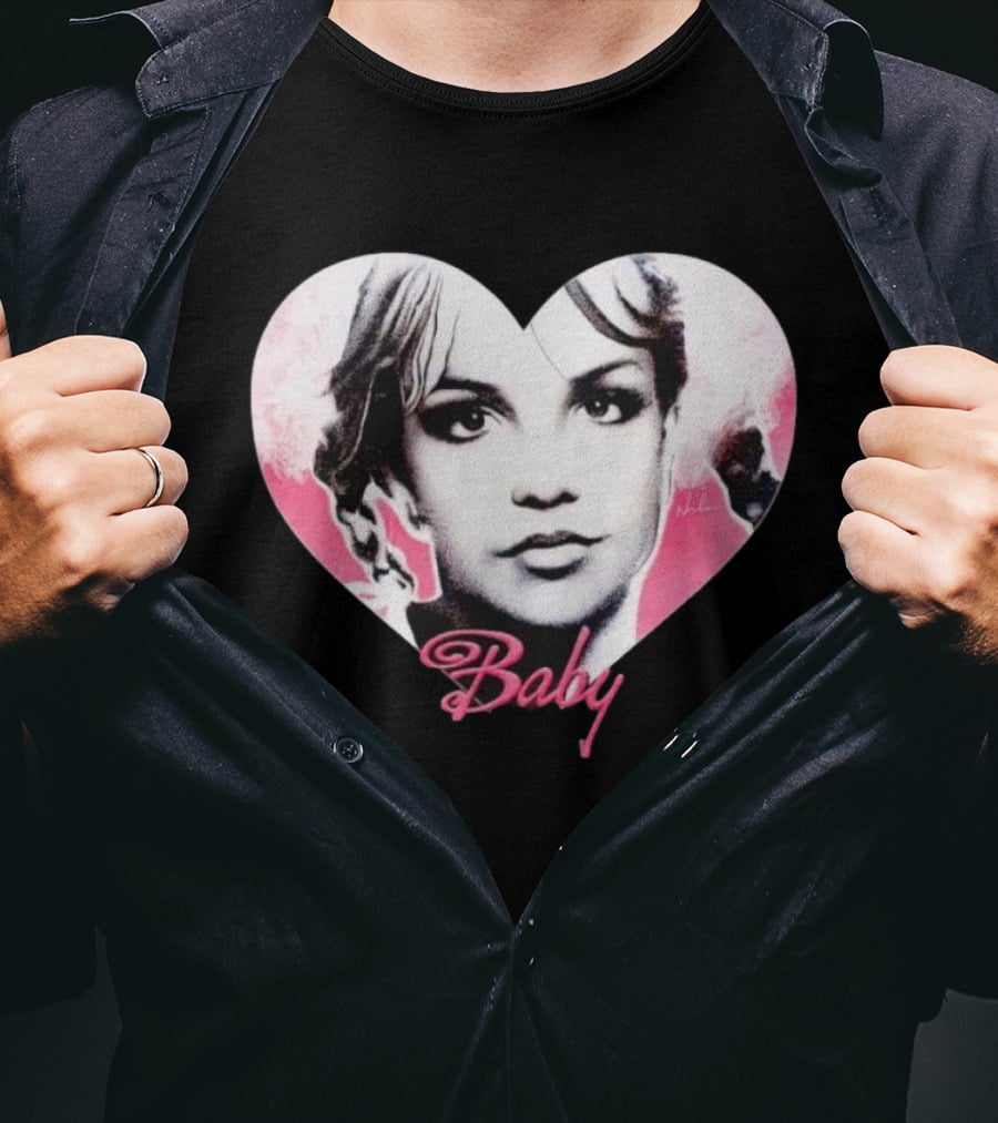 Britney Spears Baby Heart Portrait Pink Aesthetic T-Shirt