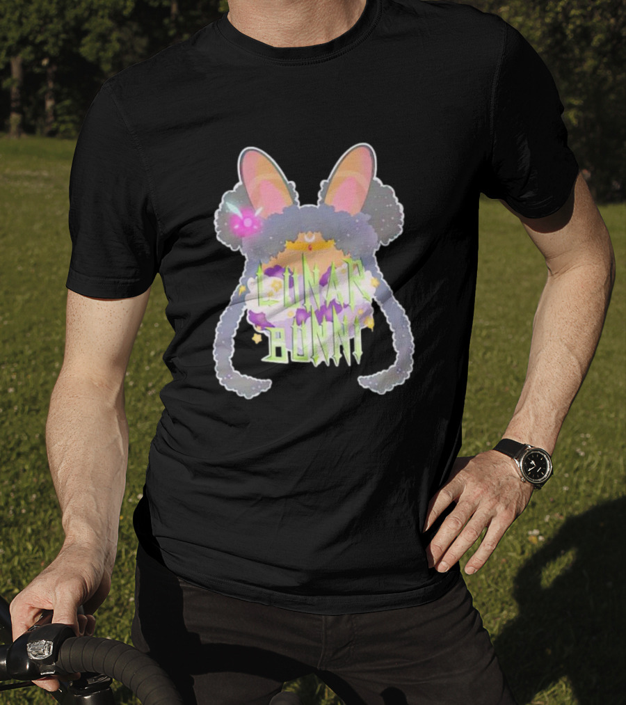 Bunnii Gang Lunar Bunnii Cosmic Ears Vibrant Text Elements T-Shirt