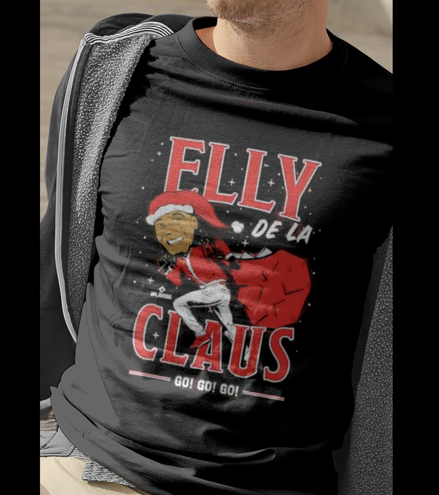 Elly De La Claus Go Go Go Christmas Santa Players T-Shirt