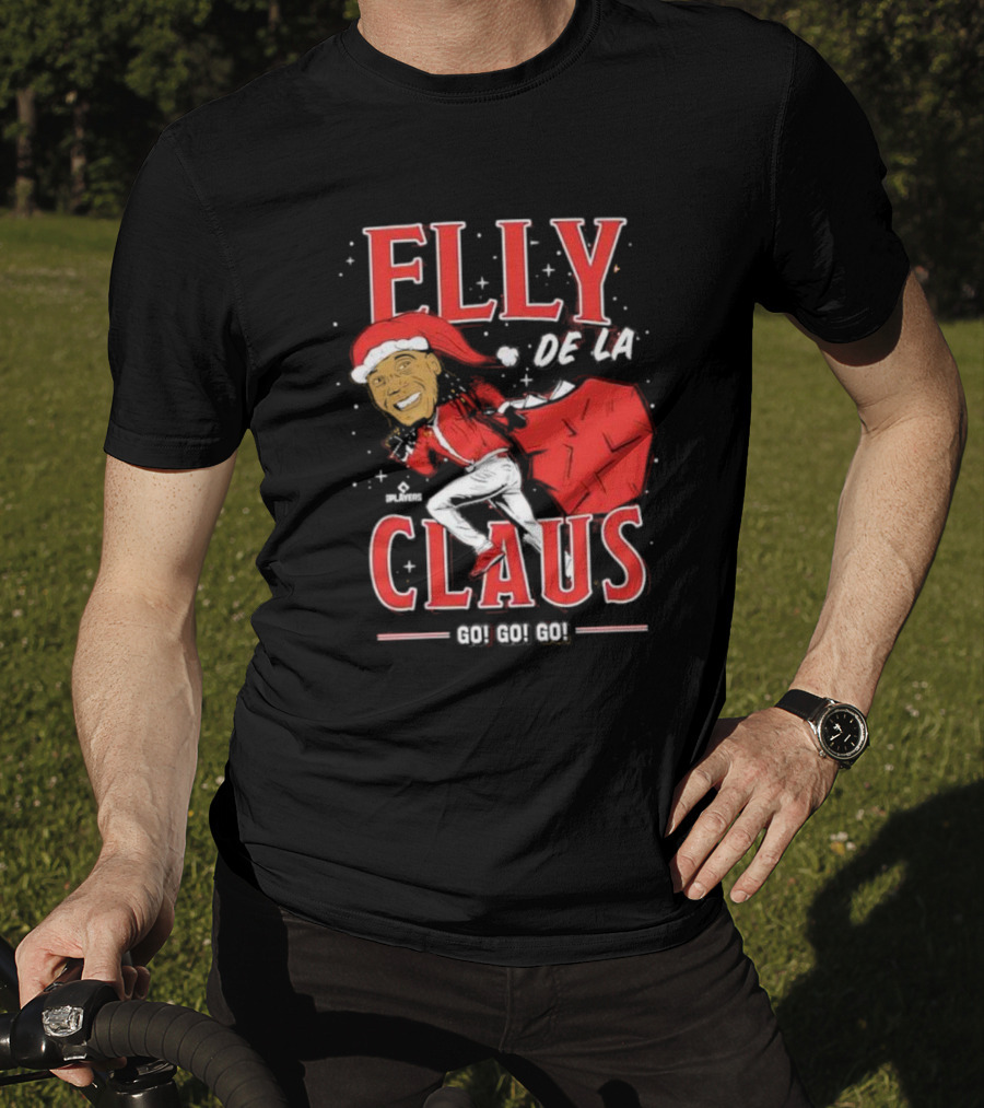 Elly De La Claus Go Go Go Christmas Santa Players T-Shirt