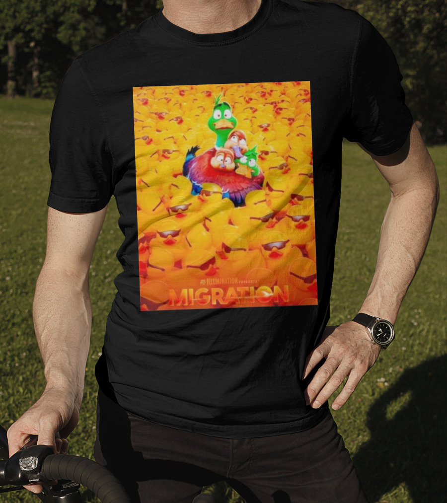Illumination Presents Migration Ducks In Sunglasses Scene T-Shirt