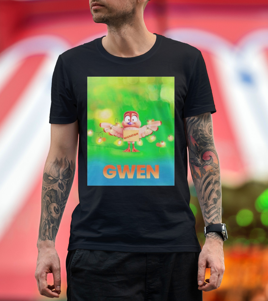 Migration Gwen Festive Bird Animation T-Shirt