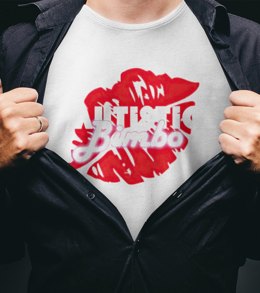 Autistic Bimbo Bold Red Lips T-Shirt