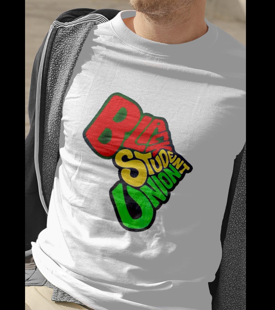Black Student Union Red Yellow Green Text T-Shirt