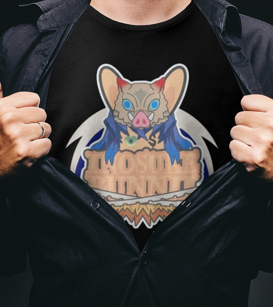 Bunnii Gang Inosuke Bunnii Masked Figure With Dual Swords T-Shirt