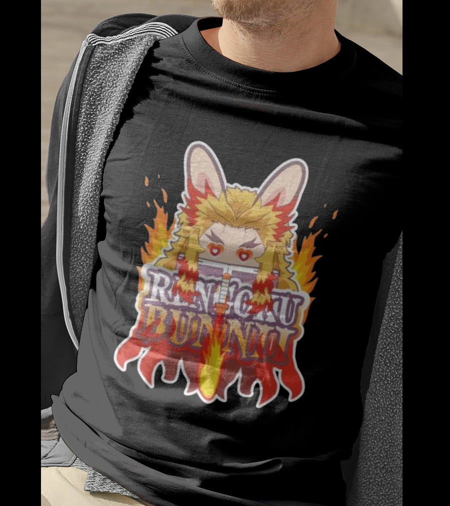 Bunnii Gang Rengoku Bunnii Fire Ears T-Shirt