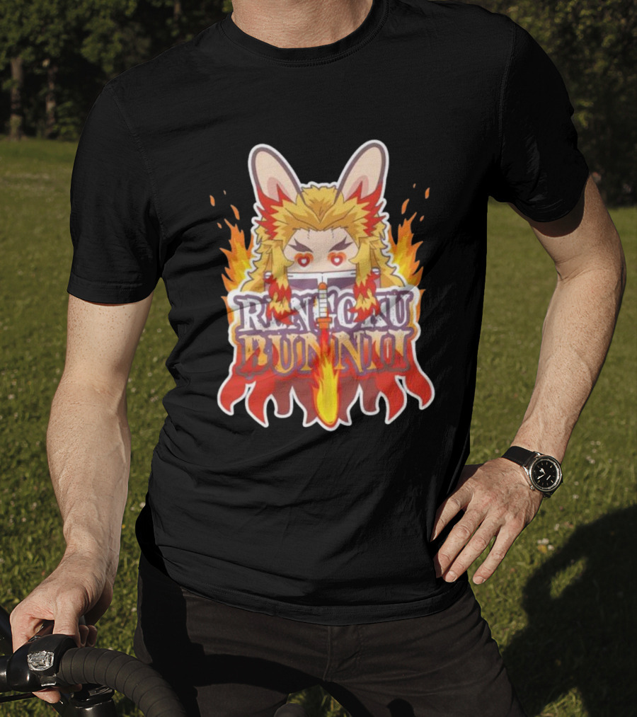 Bunnii Gang Rengoku Bunnii Fire Ears T-Shirt