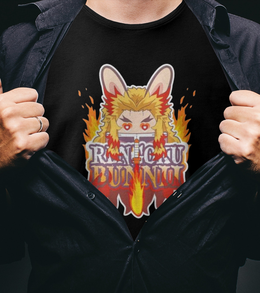 Bunnii Gang Rengoku Bunnii Fire Ears T-Shirt