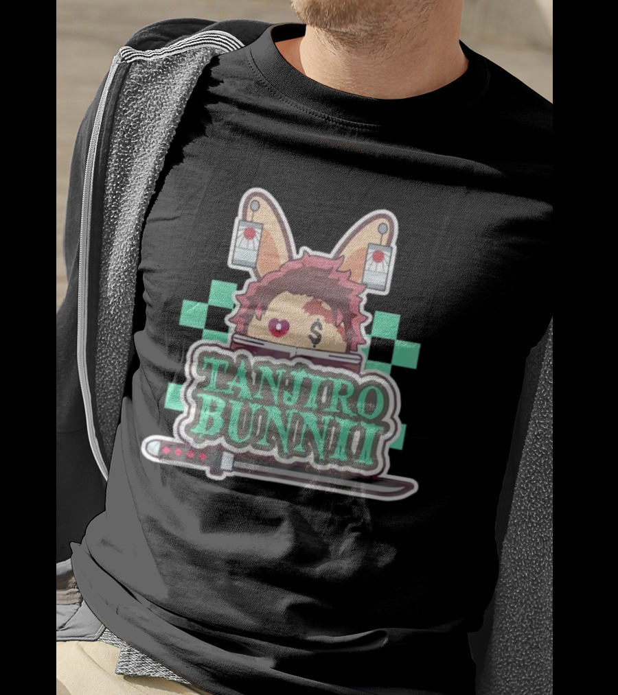Tanjiro Bunnii Samurai Sword Anime T-Shirt