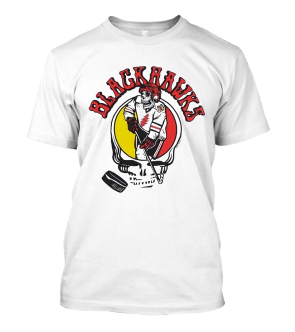 Blackhawks Grateful Dead Hockey Fusion T-Shirt