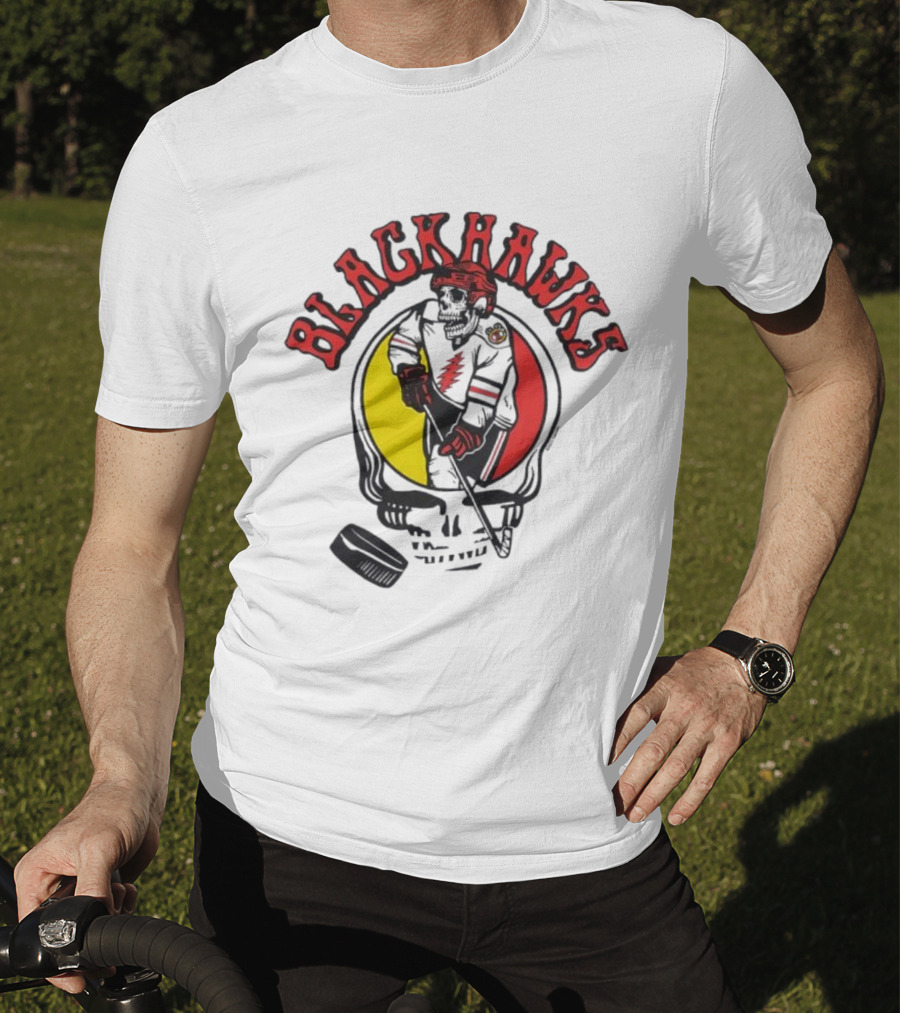 Blackhawks Grateful Dead Hockey Fusion T-Shirt