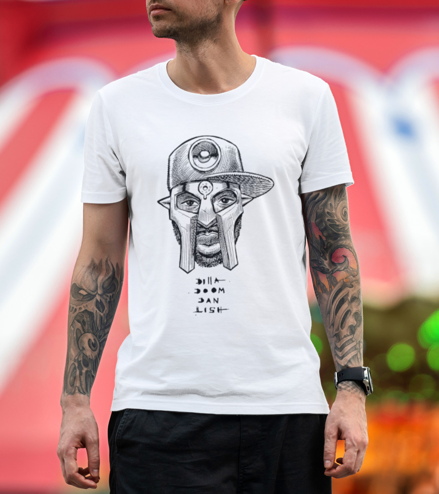 Dilla Doom Dan Lish Hip Hop Icon Sketch T-Shirt