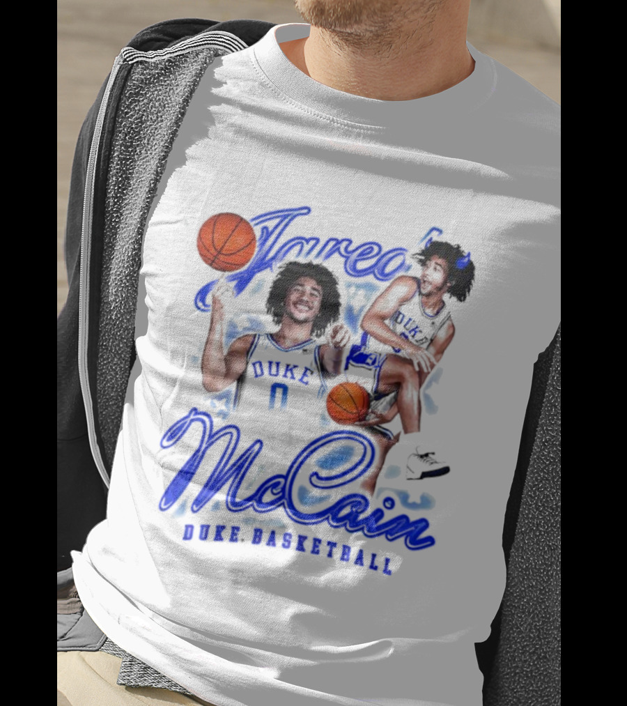 Jared McCain Duke Basketball Player With Ball T-Shirt