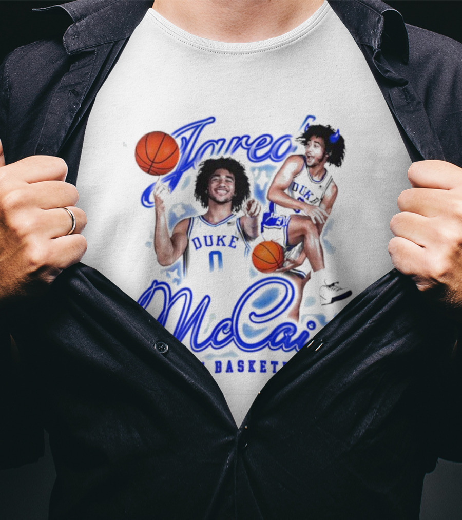 Jared McCain Duke Basketball Player With Ball T-Shirt