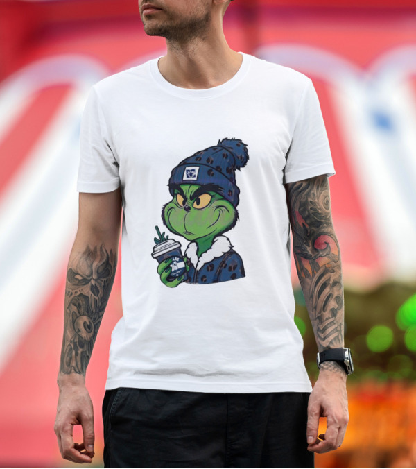 Premium T-Shirt: Grinch Boujee Dallas Leopard Print Winter Beanie Coffee Cup Sports T-Shirt Grinch Boujee Dallas Leopard Print Winter Beanie Coffee Cup Sports T-Shirt