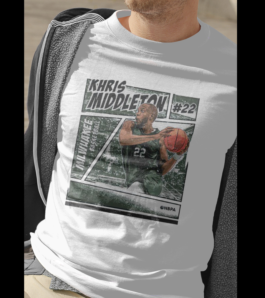 KHRIS MIDDLETON MILWAUKEE BASKETBALL #22 NBPA T-Shirt