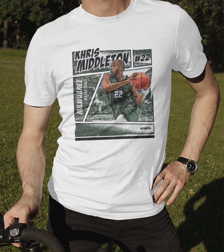 KHRIS MIDDLETON MILWAUKEE BASKETBALL #22 NBPA T-Shirt
