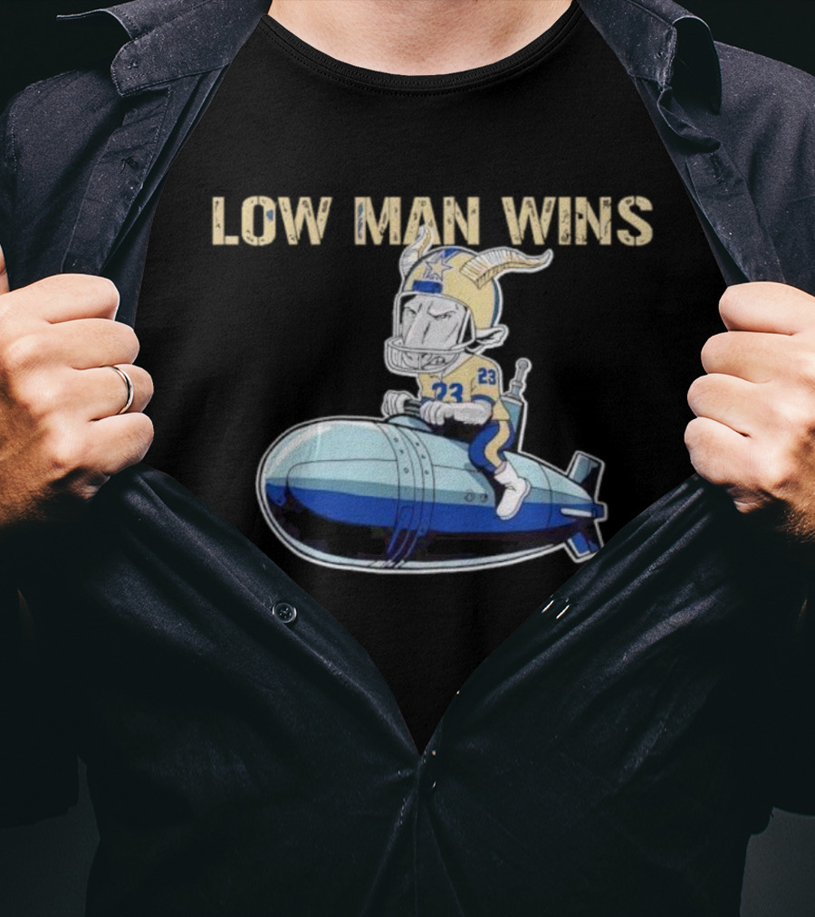 LOW MAN WINS 23 Viking Riding Bomb T-Shirt