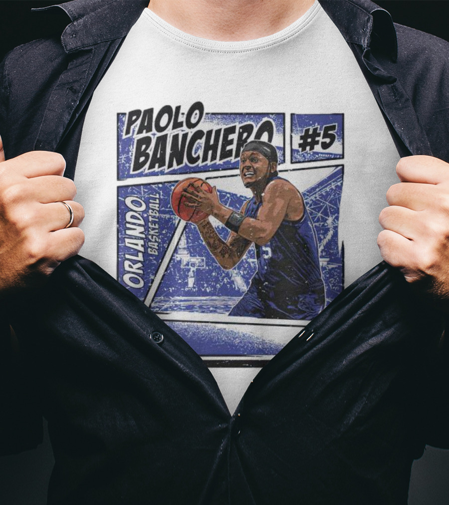 Paolo Banchero Orlando Basketball #5 NBPA Comic T-Shirt