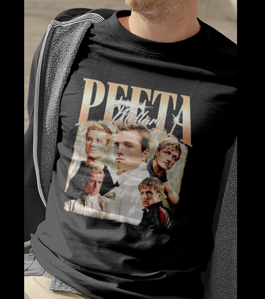 Peeta Mellark Actor Vintage Style Collage T-Shirt