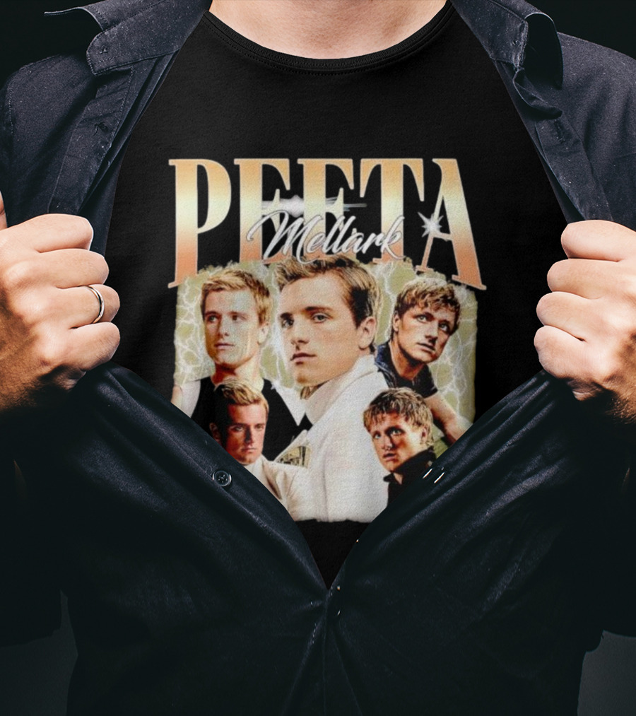Peeta Mellark Actor Vintage Style Collage T-Shirt