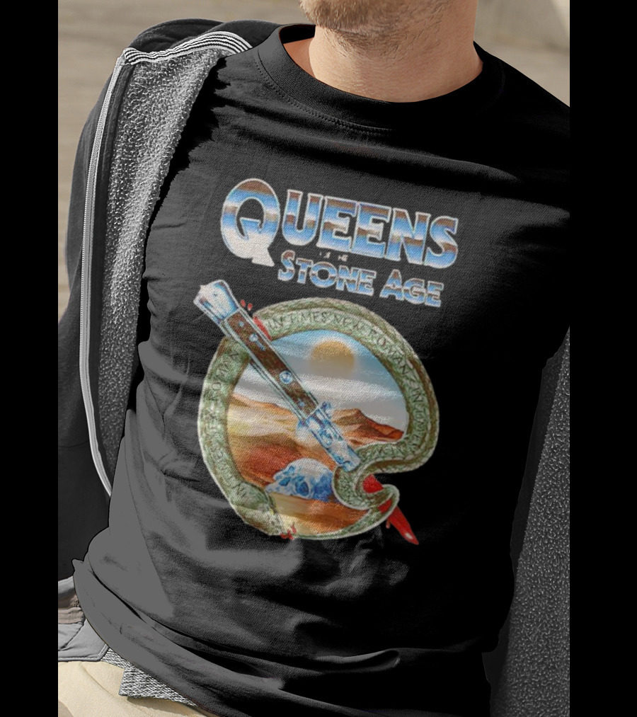 Queens Of The Stone Age Desert Snake Skull T-Shirt