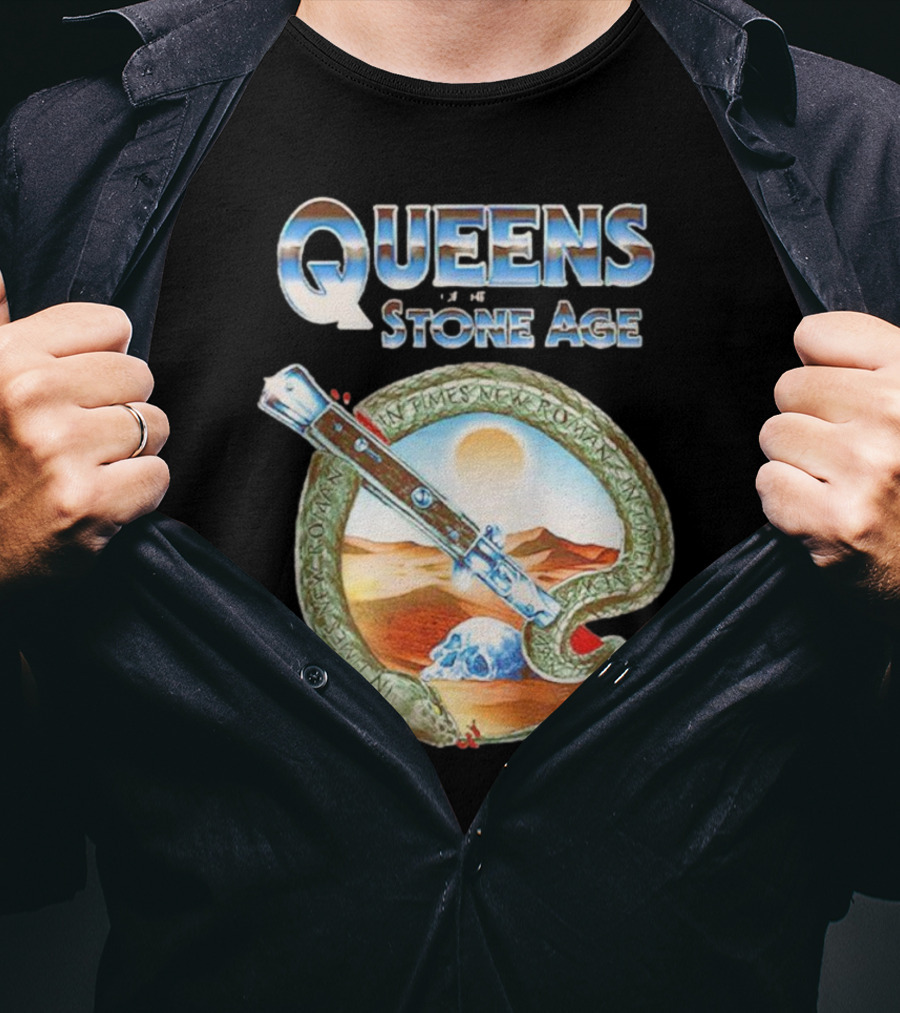 Queens Of The Stone Age Desert Snake Skull T-Shirt