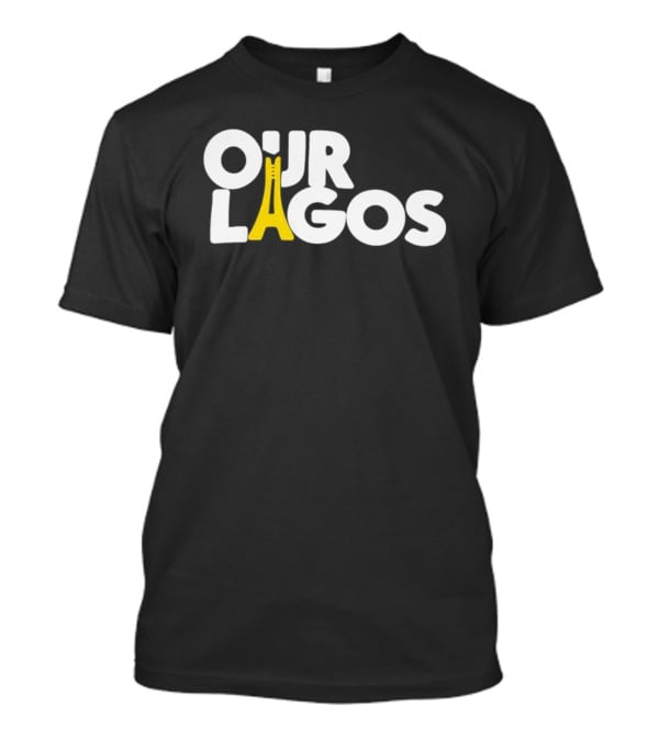 Our Lagos Yellow Bridge Lettering T-Shirt