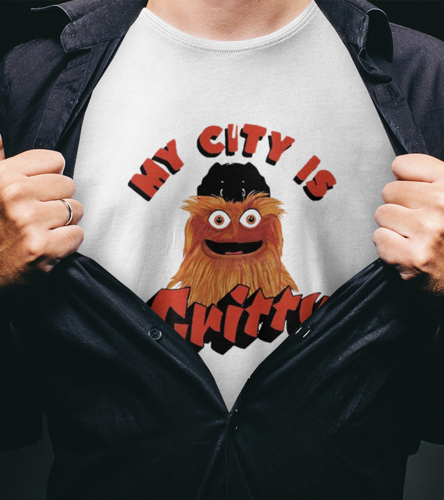 Philadelphia Flyers My City Is Gritty Mascot T-Shirt